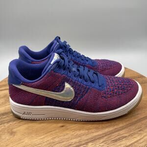 Nike Air Force 1 Low Ultra Flyknit Shoes Mens Size 8.5 Red Running USA Sneakers